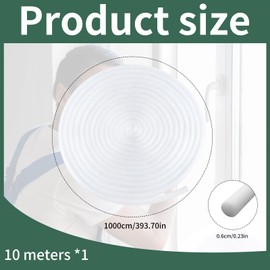 Backer Rod Foam Rod for Sealing Gaps and Joints, 6mm/0.24inch, 10m/32ft, White, Flexible and Easy to Cut, Gap Joint Connection for Cracks in Road Wall Foundation