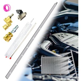 40 Inch Pressure Washer Wand for Radiator Cleaning, Dual-Use Air/Water Flush Tool with 6×25° Fan Nozzles & Brush, 304 Stainless Steel Valve (vs Copper), 6 Tips + Quick Adapter for Car/Truck/Excavator