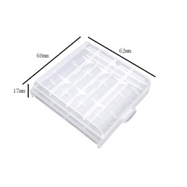 lasenersm 4 Pieces Battery Storage Case Battery Holder Box AA/AAA Cell Battery Storage Case Holder Box Plastic Battery Case, Transparent