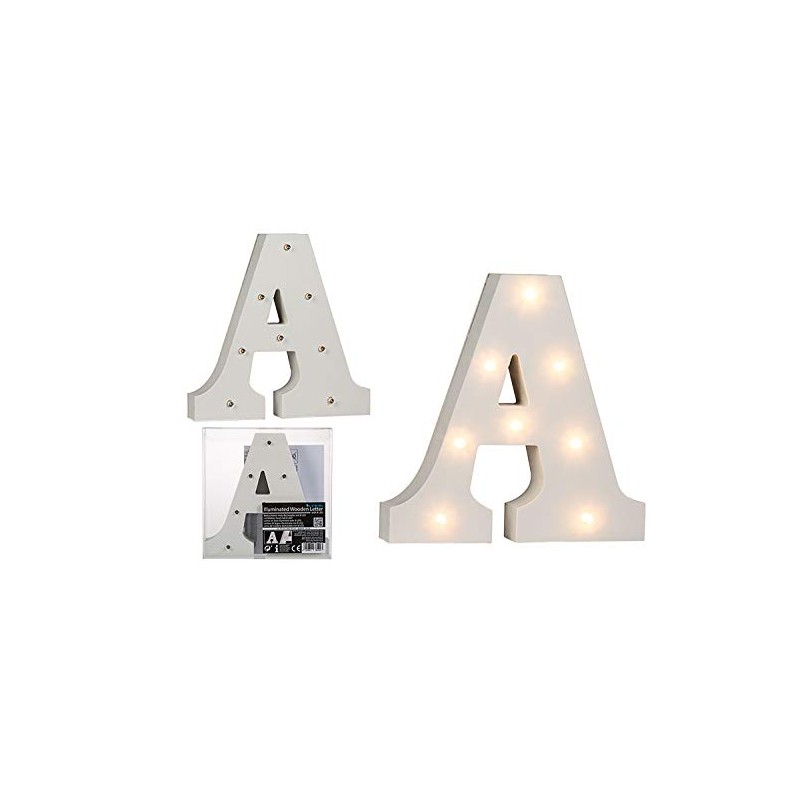 Out of the Blue 57/6074 - Holz Buchstabe "A" beleuchtet