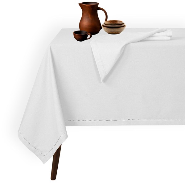 Native Fab Tablecloth 52x70 Inches - 100% Cotton, Durable, Wrinkle-Free,