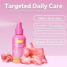 Intimate Feminine Hygiene Spray – pH-Balanced, Refreshing & Soothing for Daily Comfort, Odor Control, 4 fl oz (120 mL)