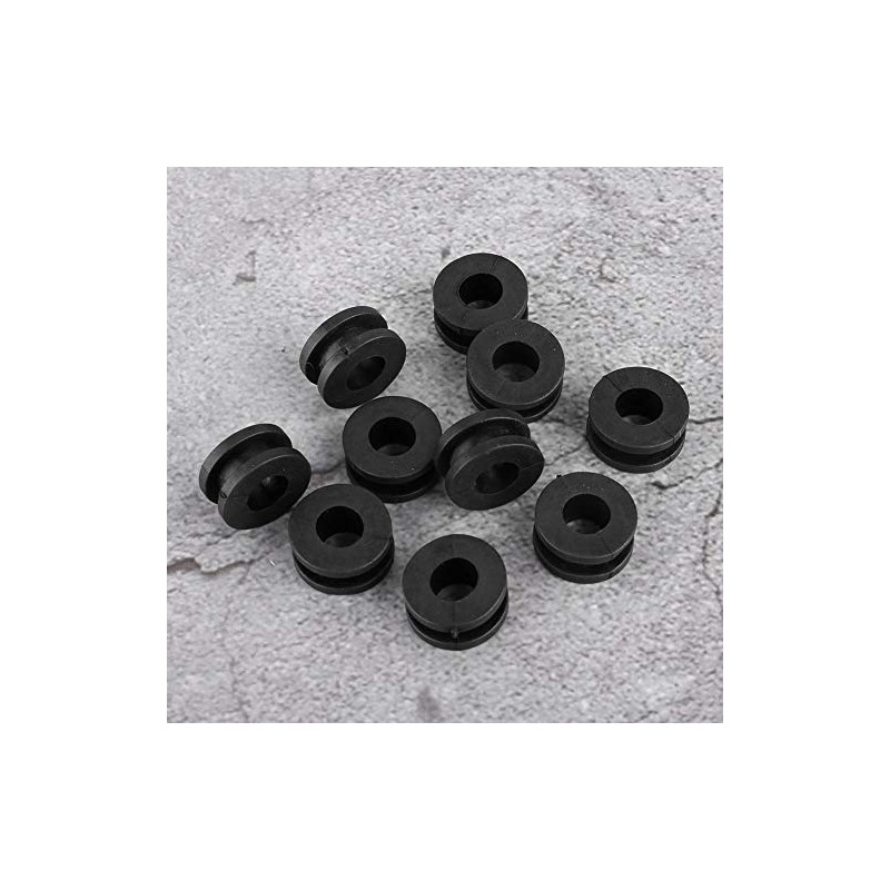 Suuonee Motorcycle Fairing Discs 10 Pieces ABS Black Motorcycle Rubber