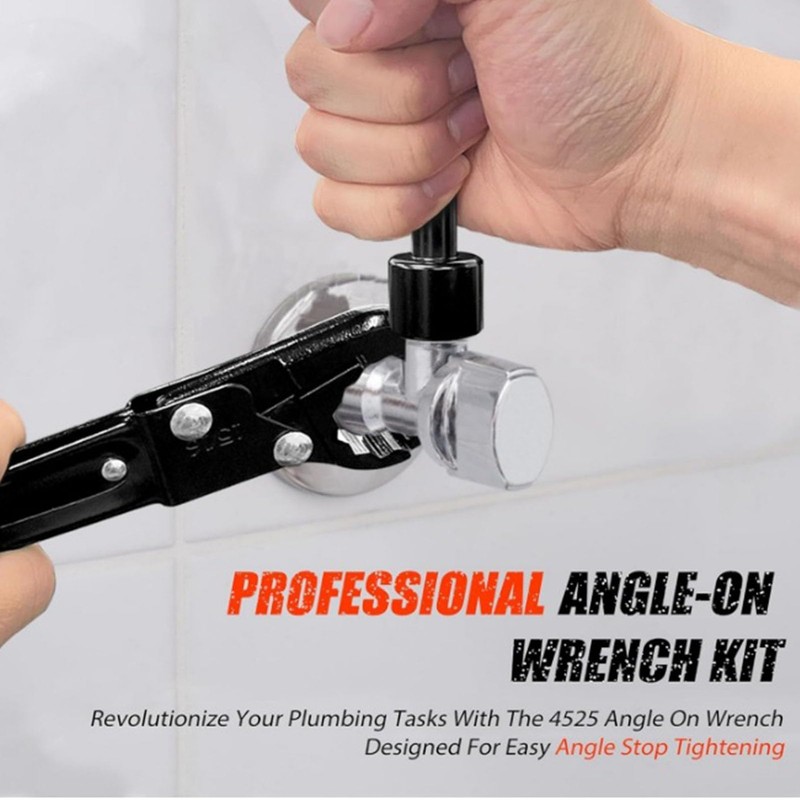 Angle On Wrench, Angle Stop Compression Ring Removal Tool, Multifunctional