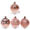 Rose Gold Christmas Baubles 6cm Set of 20 Mixed Style