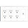 RiteAV USBC Wall Plate 4 Gang with 3 x 15A