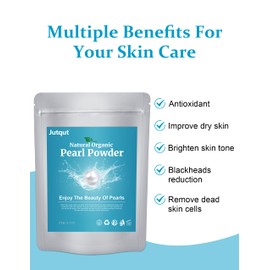 Jutqut 2PCS Freshwater Pearl Powder Organic, 100% Natural Pearl Powder, DIY Skincare —DIY Antioxidant, Deep Cleansing, Pore-Shrinking, Anti-Aging Mask