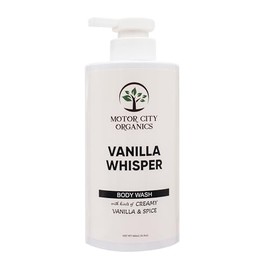 Motor City Organics Vanilla Whisper Body Wash | Infused with Smooth Vanilla & Nourishing Botanicals - 16.9 oz | Gentle Formula | Suitable for All Skin Types | Paraben-Free