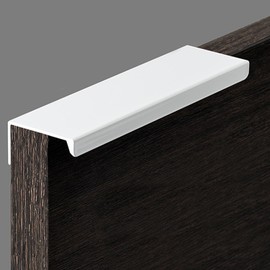 Ndjiloik Pack of 10 Hidden Door Handles, Cabinet Handles, Furniture Handles, Modern Kitchen Handles, Aluminium for Wardrobe, Door, Drawers, White, Total Length 150 mm