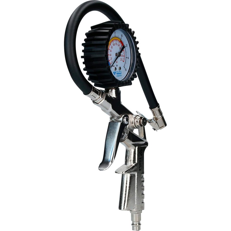 BRILLIANT TOOLS BT691019 Tyre Inflator Gauge 0-16 Bar [Powered by