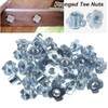 Bestgle 100pcs M6 T-Nuts 4 Pronged Zinc Plated Tee Nuts