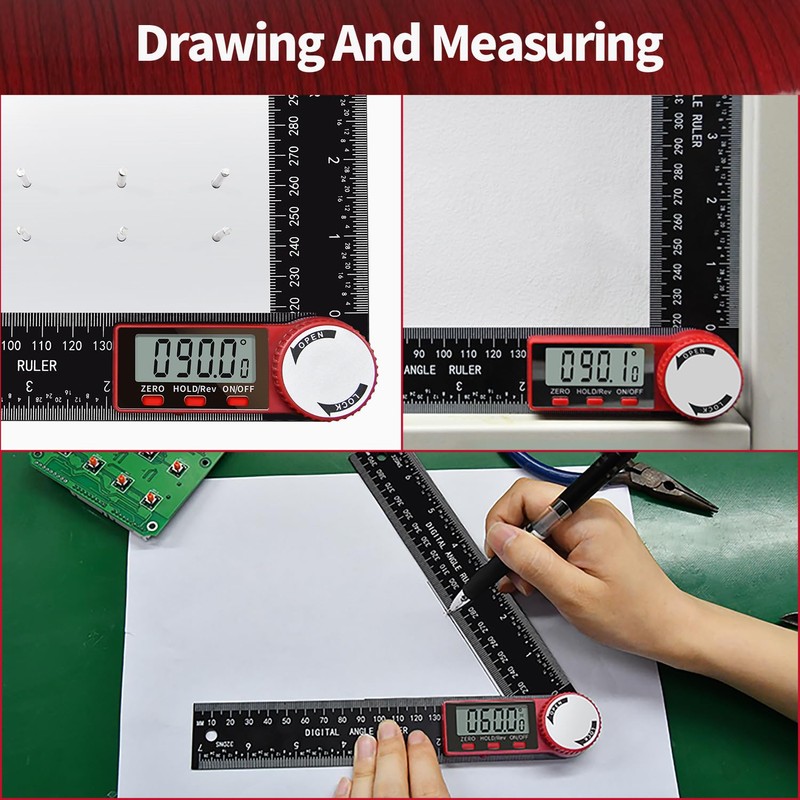 Digital Angle Finder, Angle Protractor Ruler with 200mm/ 7 inch,