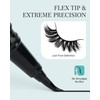 Lash Glue for Strip Lashes,2-in-1 Black Eyelash Glue and Eyeliner,3S