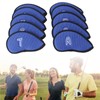 10pcs Golf Club Head Cover Breathable Nylon Mesh Soft Lining