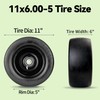 11x6.00-5 Flat Free Tire,with 3/4" or 5/8" and 1/2" Bearings,