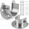 FIRJOY 2Pcs Heavy Duty Stainless Steel Closet Rod Bracket Holder