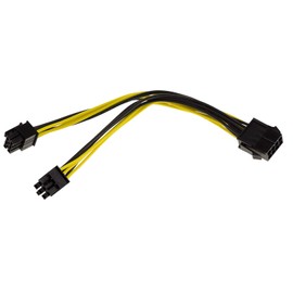 KALEA-INFORMATIQUE ATX 8-pin Female to PCIe 6-pin Male adapter cable for graphics card. Length 20 cm