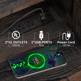 YITAHOME Bakers Rack with Power Outlet and Storage Cabinet Door, 5-Tiers Kitchen Tall Microwave Stand, Farmhouse Small Pantry Hutch, Thickened Counter Coffee Bar Station with Shelves, Black Oak