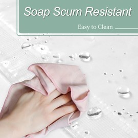 Mrs Awesome Clear Shower Curtain Liner with 3 Magnets, 72x72 Premium Flexible Sturdy Plastic Shower Curtain for Bathroom Lightweight, Waterproof, Clear