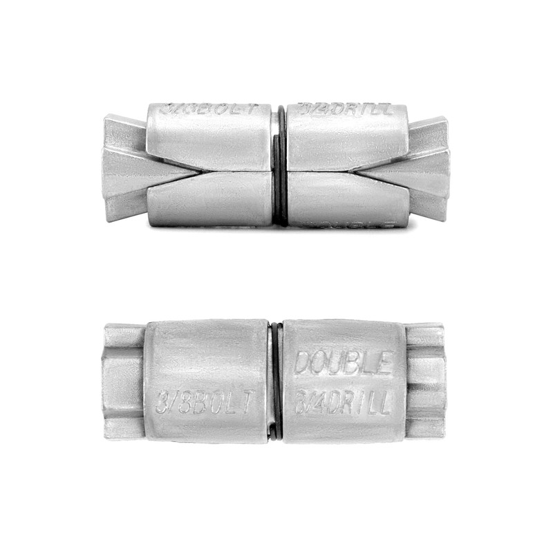 Qwork 3/8/''-16 Double Expansion Anchor, 25 Pcs Zinc Plated Shield