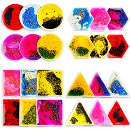 Onyoloy Liquid Sensory Soft Gel Toys: 24-Piece Set, Multi-Shape Sensory Fidget Toys, Water Sensory Toys for Nursery, Playroom, Toddlers and Kids with Autism.