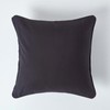 HOMESCAPES - 100% Cotton Plain Black Cushion Cover- 45 x