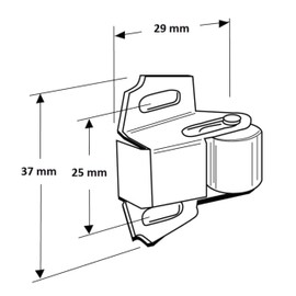 100 Pack Rok Hardware Roller Wheel Spring Cabinet Furniture Closet Door Catch Latch Holder in Zinc Finish with Screws, ROKRC