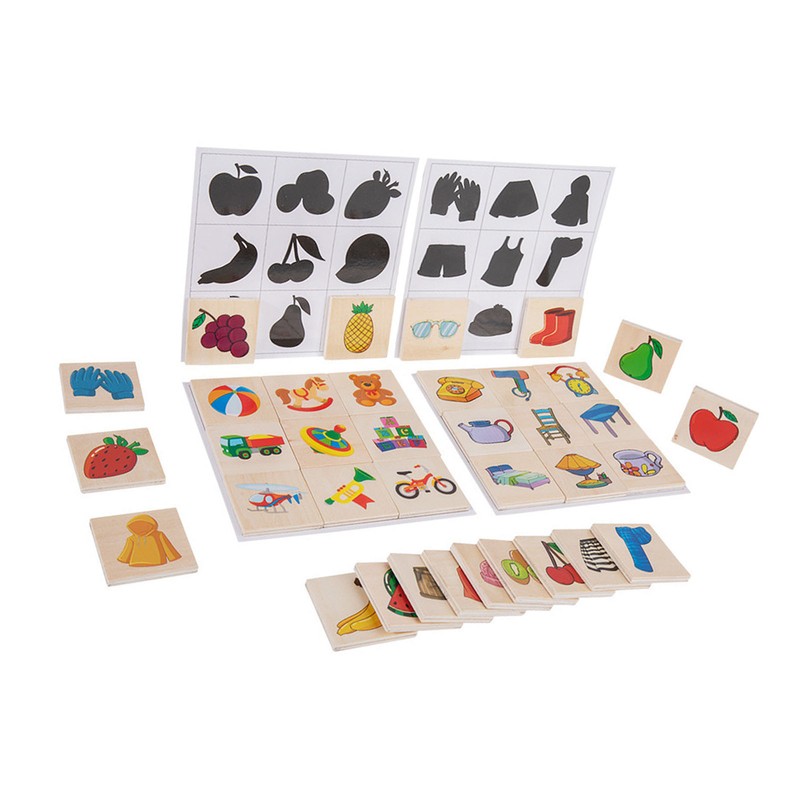 Wooden Shadow Matching Game Learning Fruit Recognition Sorter Develop Fine