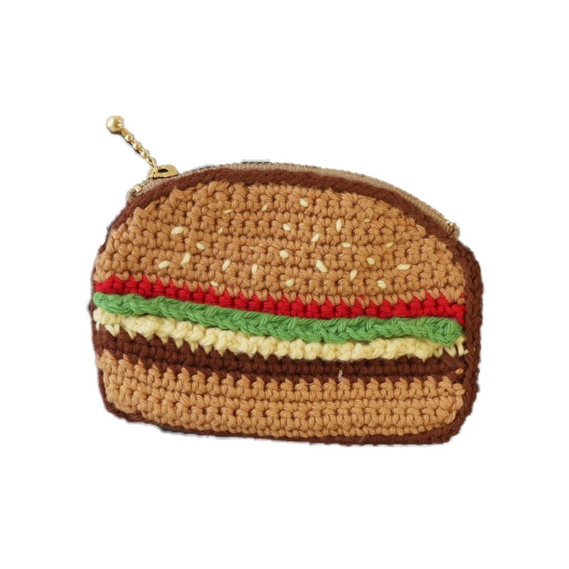KIYOHARA HAPPY COTTONN Knitting Meal Pouch Kit with Hamburger Recipe