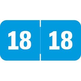 2018 Year Labels, Tabbies 70200 Compatible Series, Blue, 500/Roll, 1 Roll, 3/4" x 1-1/2"