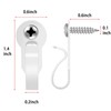 HiGift 36 Pack Light Hanger Hooks, White Stainless Steel Screw