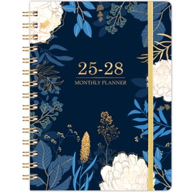 2025-2028 Monthly Planner/Calendar - 3 Year Monthly Planner 2025-2028, 6.3" x 8.4", July 2025 - June 2028, Academic Planner, Monthly Tabs, Inner Pocket, Elastic Closure, Twin-Wire Binding