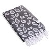 InfuseZen Turkish Bath & Beach Towel – Reversible Leopard Design