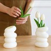 Generic Plastic Spiral White Vase Nordic Flower Arrangement Container for