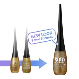 Ruby Kisses Bling Glitter Eyeliner, Glitz N' Gold