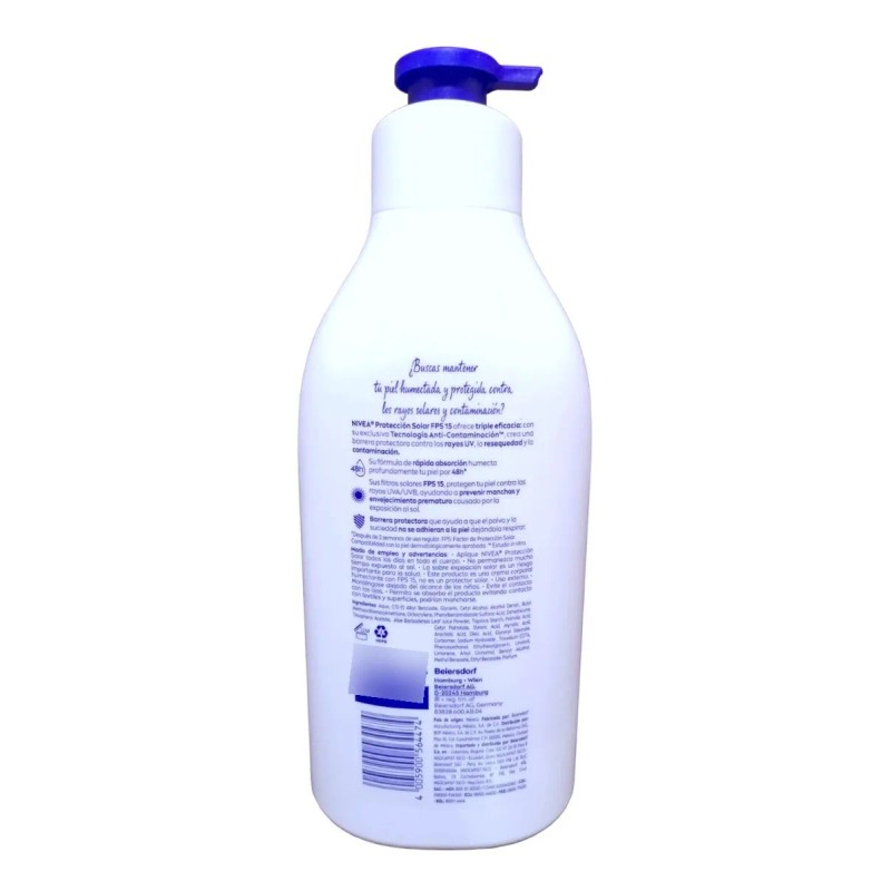 Crema Corporal Fps15 Proteccion Solar Nivea 1 L