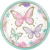Golden Butterfly Paper Plates, 8 ct