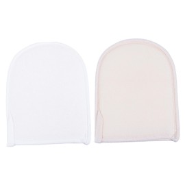 Baluue 2Pcs Exfoliating Loofah Body Scrub Mitts Dual Sided Bath Skin Care Gloves for Deep Cleansing Massage Quick Drying Breathable Compact Design for