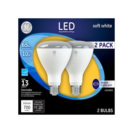 GE Lighting Indoor Floodlight Led Bulb, Dimmable, Br30, Soft White, 700 lumens, 10w (65 W Replacement) 2-pk
