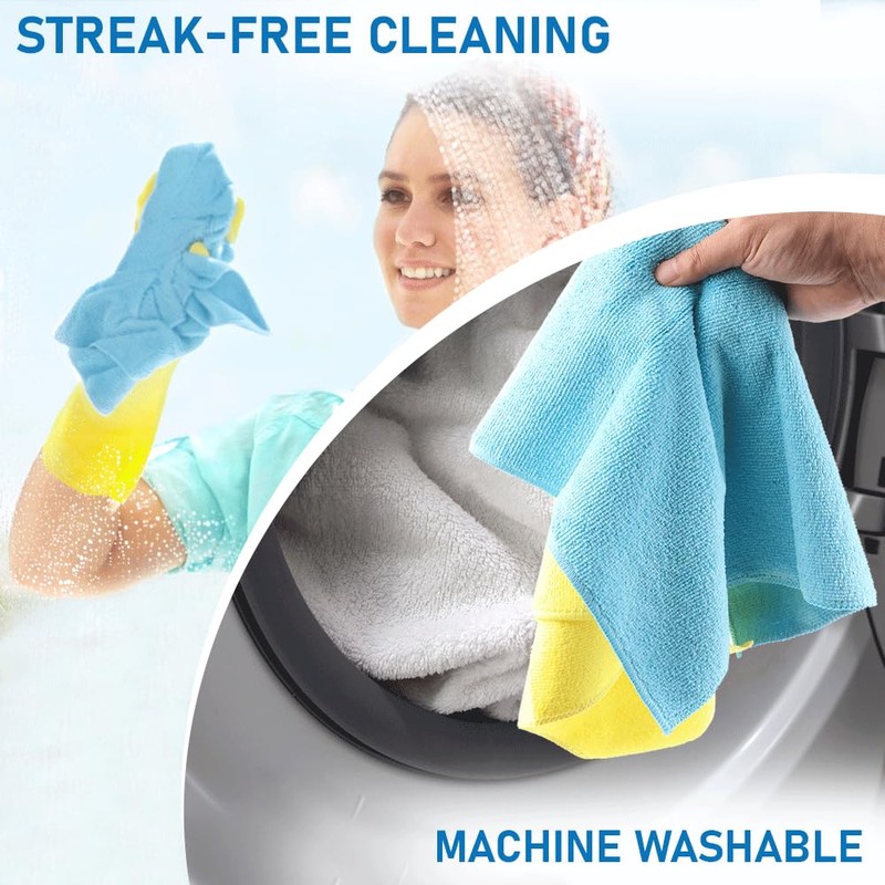 FABRIO Microfibre Cleaning Cloth - Assorted - 30cm x 30cm