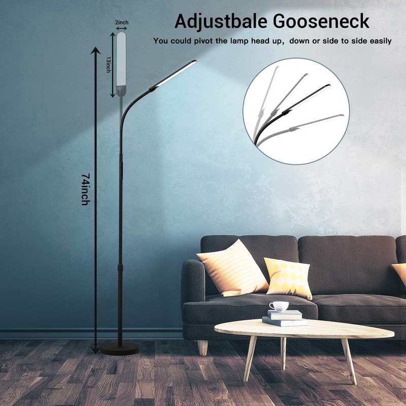 NXONE Led Floor Lamp,Modern Reading Adjustable Standing Height 4 Colors
