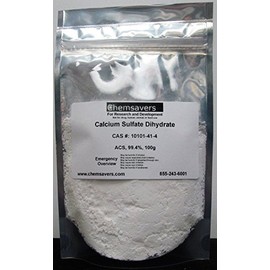 Calcium Sulfate Dihydrate, ACS, 99.4%, 100g