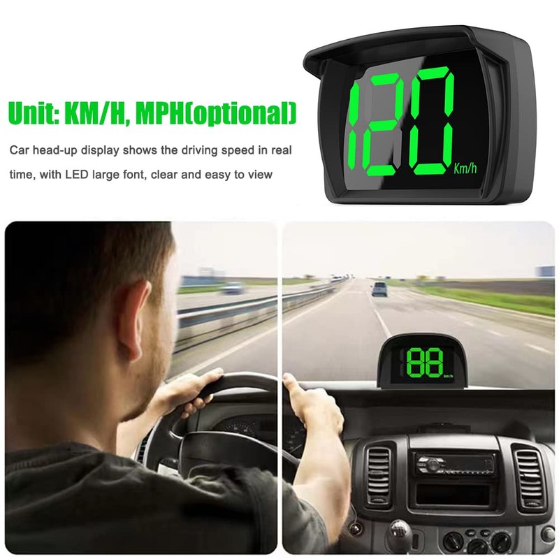 Shkalacar Car HUD Headup Display KM/H MPH GPS Digital Speedometer