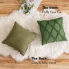 MIULEE Spring Decorative Throw Pillow Covers Moss Green 20x20 Inch