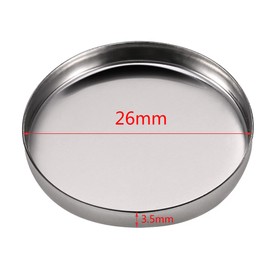 Pangda 50 Pack Empty Eyeshadow Pans 26 mm Magnets Cosmetic Palettes Round Metal Makeup Pan for Eyeshadow Blush Lipstick Organizer