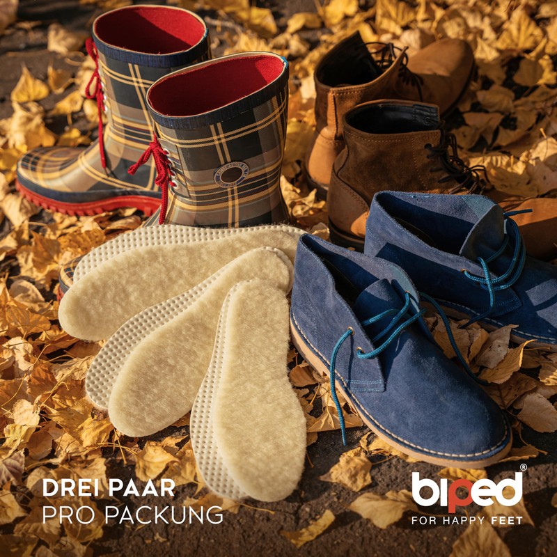 3 Pairs of Lambswool Insoles | Real Lambskin Winter Size