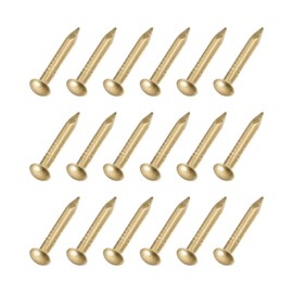METALLIXITY Small Nails (2x15mm) 50pcs, Brass Tiny Hardware Nails - for Household Woodworking, Brass Tone