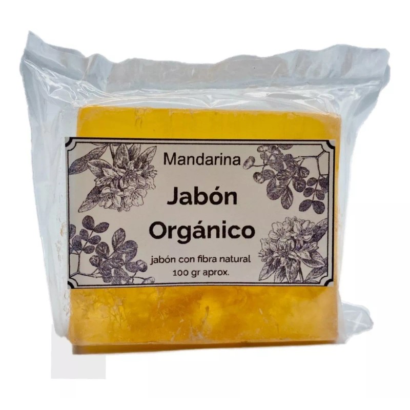 Flowers Jabón Orgánico Mandarina Con Fibra Natural