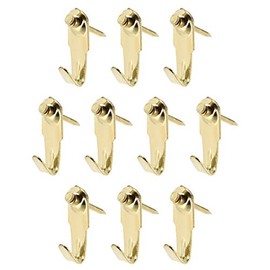 sourcing map Picture Hangers Pack of 10 Picture Frames Hanging Hooks Set with Nails Holds 20 lbs