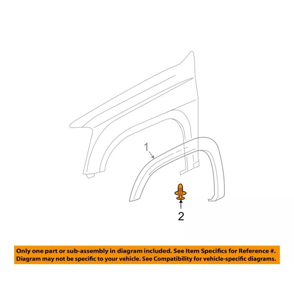 GM OEM 91-12 Bravada Pick Up Box Exterior Trim-Flare Retainer